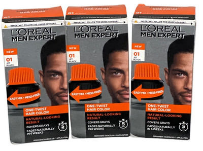 3x- L'Oreal Paris Men Expert Permanent Hair Color, Jet Black 01