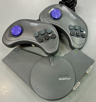 NEC Gravis MultiPort & Qty 2x GrIP Game System Pad Controllers IBM Windows USED