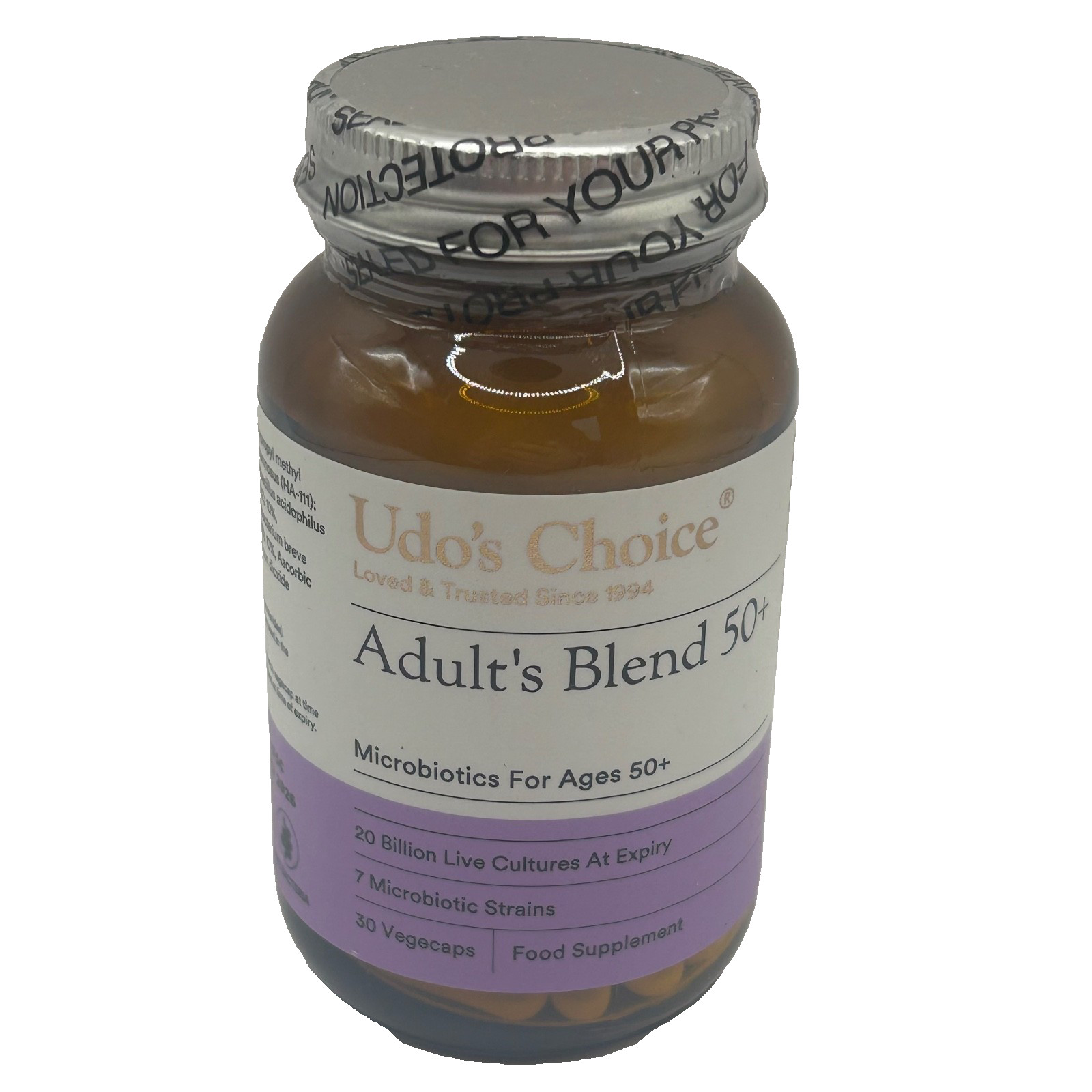 Udo's Choice Adult 50+ Blend Microbiotics 30 Vegicaps - Image 3