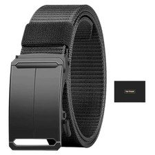 Stretch Tactical Belt for Men, Military Work Rigger Hiking 1.5" Elastic Black