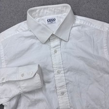 CEGO Custom Shirts NYC Pinpoint Oxford Shirt Fits Like Large White USA 2018