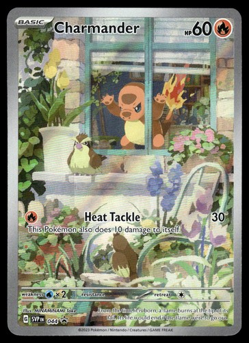 Charmander 044 SVP Scarlet & Violet Black Star Promo Holo Pokemon Card - LP