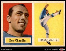 1957 Topps #23 Don Chandler Giants-FB RC Florida 6 - EX/MT