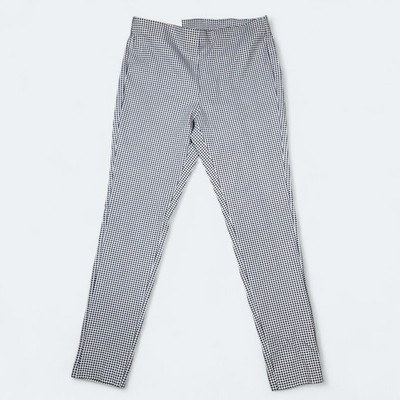 Michael Michael Kors Super Skinny Pull-On Pants L High Rise Checkered Gingham