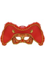 Brand New Mardi Gras Masquerade Male Pirate Mask Red 