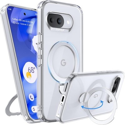 2025 Stand Case for Google Pixel 9a, Shockproof Protective Anti-Fingerprint Clea