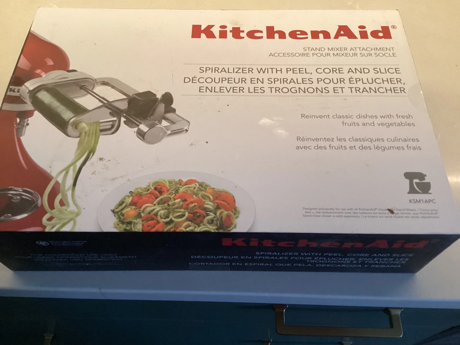 Kitchen Aid Spiralizer attachment. peel, core and slice KSM1APC