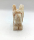Dog Scottie Terrier Hand Carved Glossy Natural Onyx Stone Cream  Figurine — photo 9