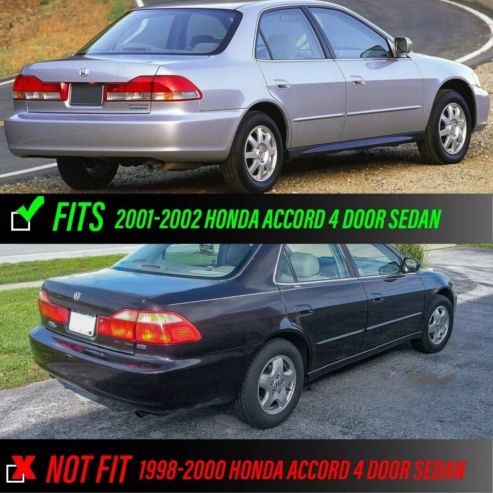 4X Clear Lens Tail Lights Turn Signal Lamps For 2001-2002 Honda Accord 4DR Sedan - Изображение 3 из 4