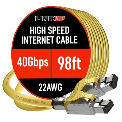 LINKUP Cat 8 Ethernet Cable | Long Internet Cord | High Speed LAN Connection ...