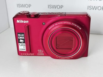 Nikon S9100 Red-18x Zoom, 1080p Video, Optical VR, Functional, English