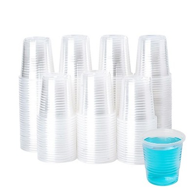 100 Pack 3 oz Bathroom Plastic Cups, Disposable Mouthwash Cups, Samll Plastic...