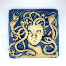 Medusa 6x6" Ceramic Art Tile by Gretchen Kramp
