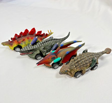Dinosaur Pullback Race Car Toy Lot Pterodactyl T Rex Stegosaurus Ankylosaurus