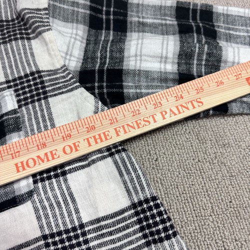Camisa de franela con botones American Eagle marfil negra a cuadros mediana para mujer nueva con etiquetas - Imagen 4 de 11