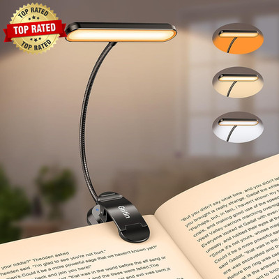 Rechargeable Book Light for Reading in Bed with 19 LED &Memory Function-Eye Cari