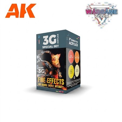 AK Interactive - Wargame Color Set - Feuereffekte - 3. Generation - Acryl Pai
