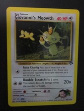 GIOVANNI'S MEOWTH POKEMON CARD 43/132 GYM CHALLENGE NON HOLO NEVER PLAYED NM- on eBay