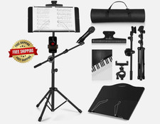 Atril plegable para partituras con soporte para partituras y bolsa de transporte