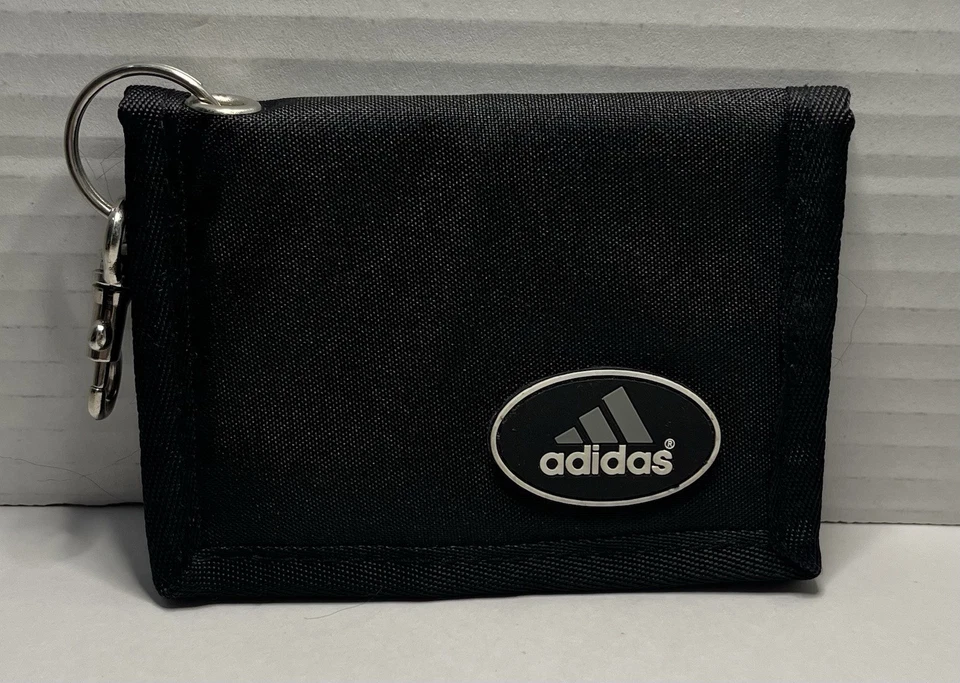 Llavero billetera plegable negro Adidas 80 vintage Foto 2 de 4