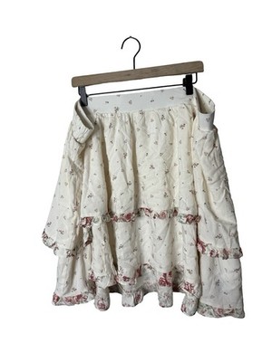 Torrid Mini Skirt Challis Rose size 4 4x pull on elastic womens