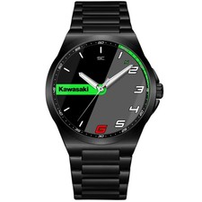 Orologio da Polso Nero in Acciaio Fan Art Kawasaki Gear Passion Sport Moto