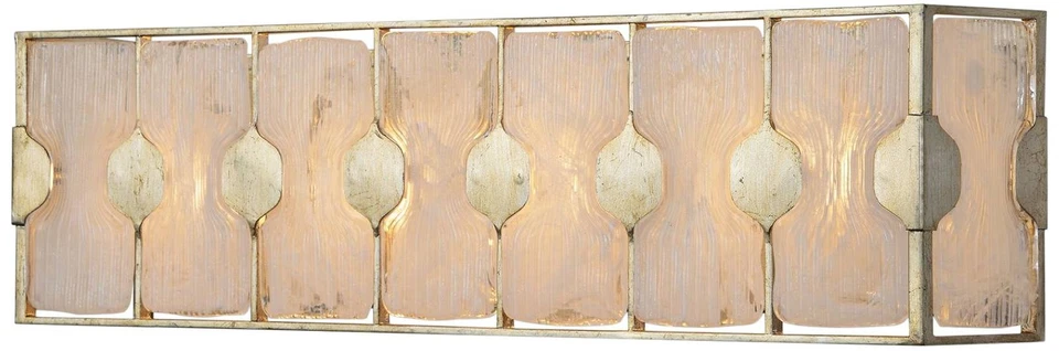 Luminária de parede rústica metal com fio 27" 4 luminárias vidro branco banheiro - Imagem 2 de 2