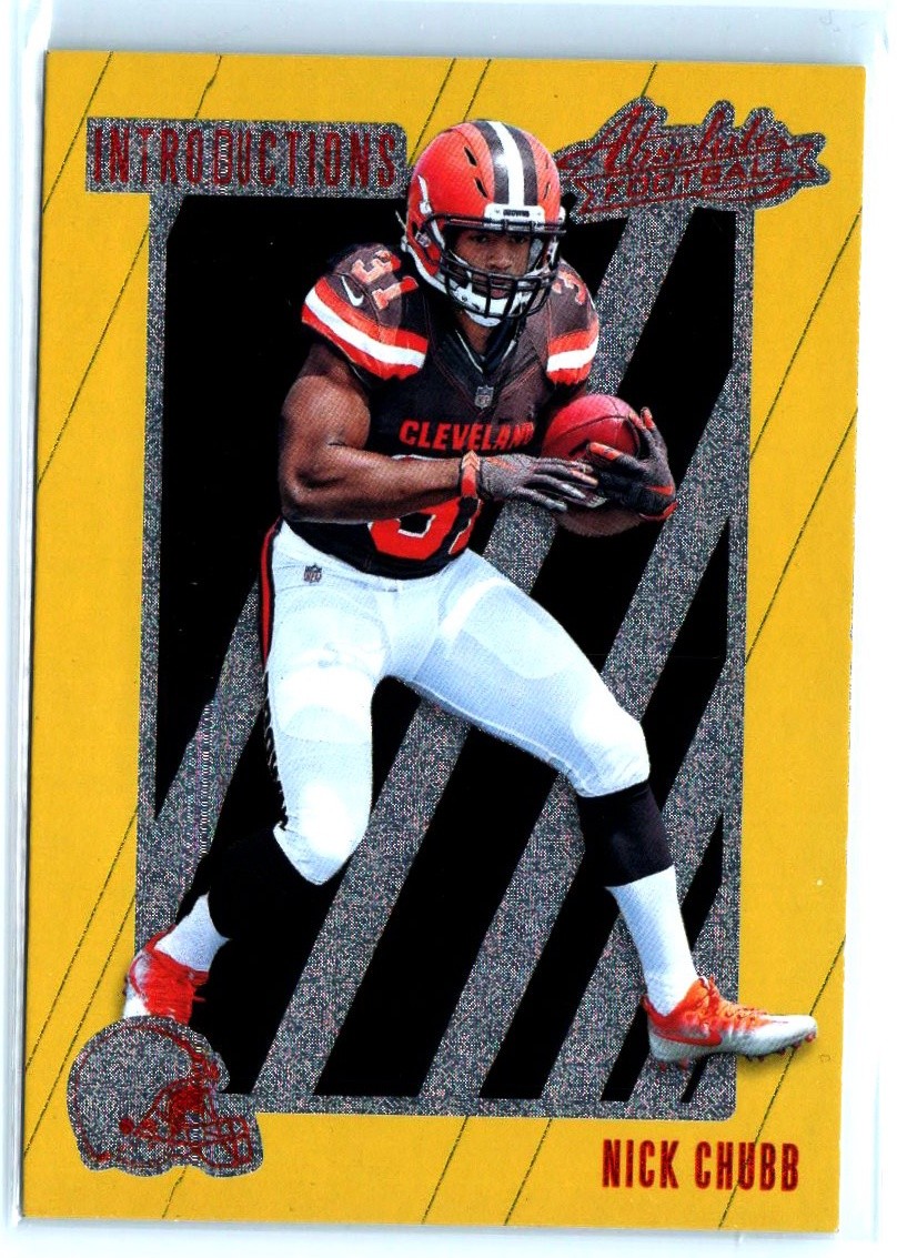 2018 Panini Absolute #IN-NC Nick Chubb Introductions Spectrum Gold sellerRR