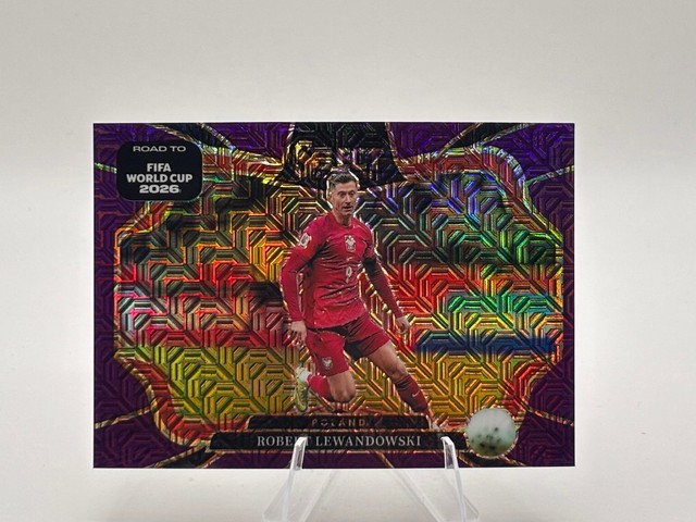 2025-26 Panini Select Road to FIFA World Cup #226 Robert Lewandowski Purple Mojo