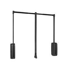 (TG. 830 - 1150mm) Emuca - Appendiabito saliscendi per Armadio, Barra Appendiabi