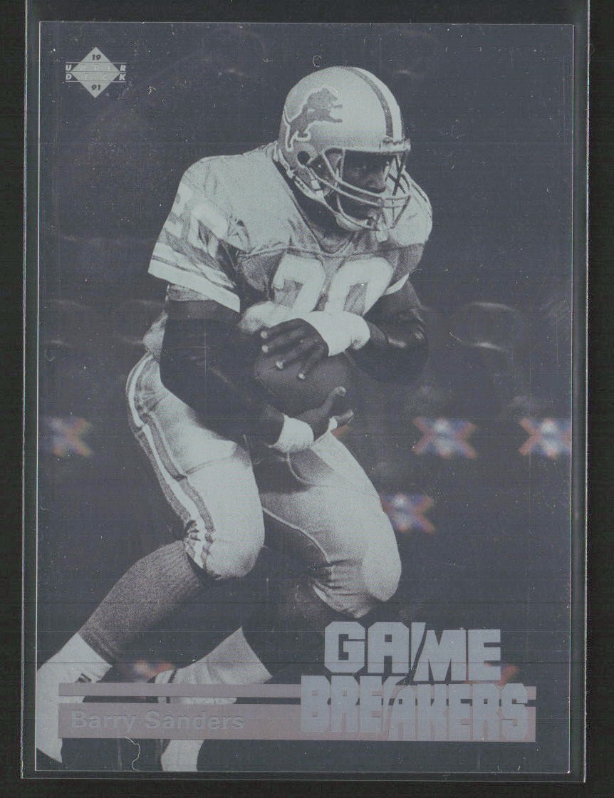 Barry Sanders 1991 Upper Deck #GB1 Game Breakers Detroit Lions
