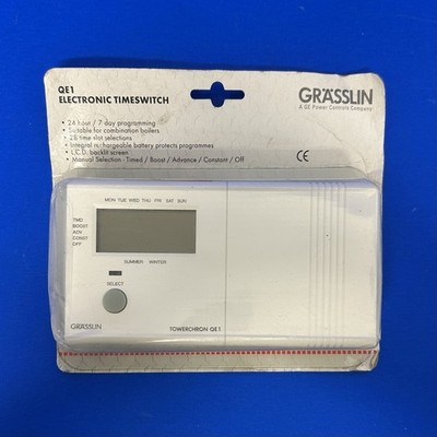 Grasslin Towerchron QE1 Einkanal Elektronischer Zeitschalter 03.04.0004.1 VERSIEGELT