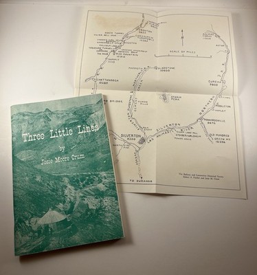 Three Little Lines Josie Moore Crum 1960 Railroad History Silverton Colorado Map