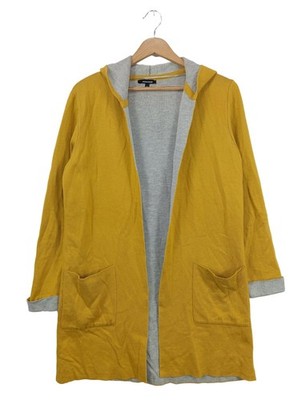 MORE & MORE Cardigan Damen Jacke Gr. DE 36 hellorange-hellgrau Casual-Look