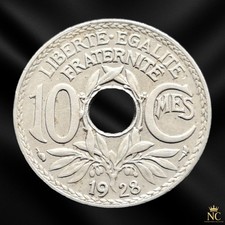 France – 1928 – 10 centimes Lindauer Cupronickel (N1707)