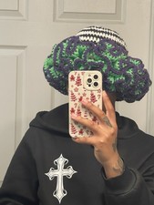 Beetlejuice Inspired Handmade Crochet Ruffle Hat