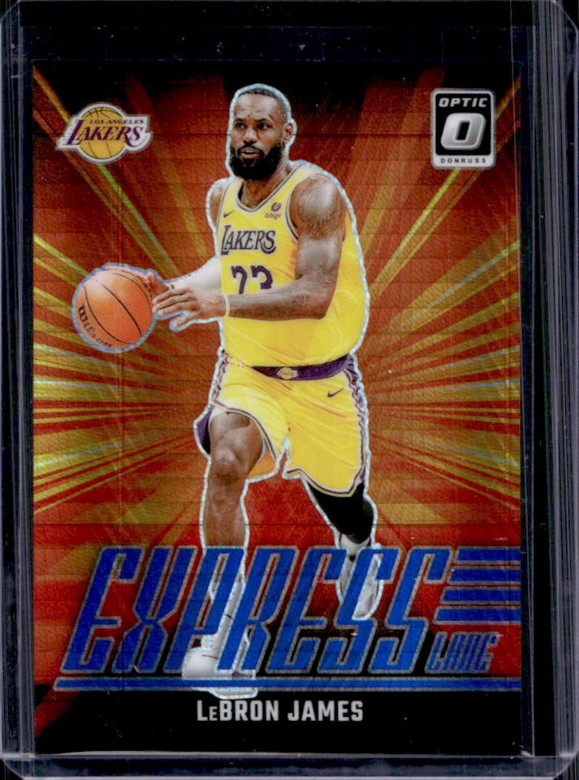 2024-25 Donruss Optic LeBron James Express Lane Hyper Blue #/175 Lakers