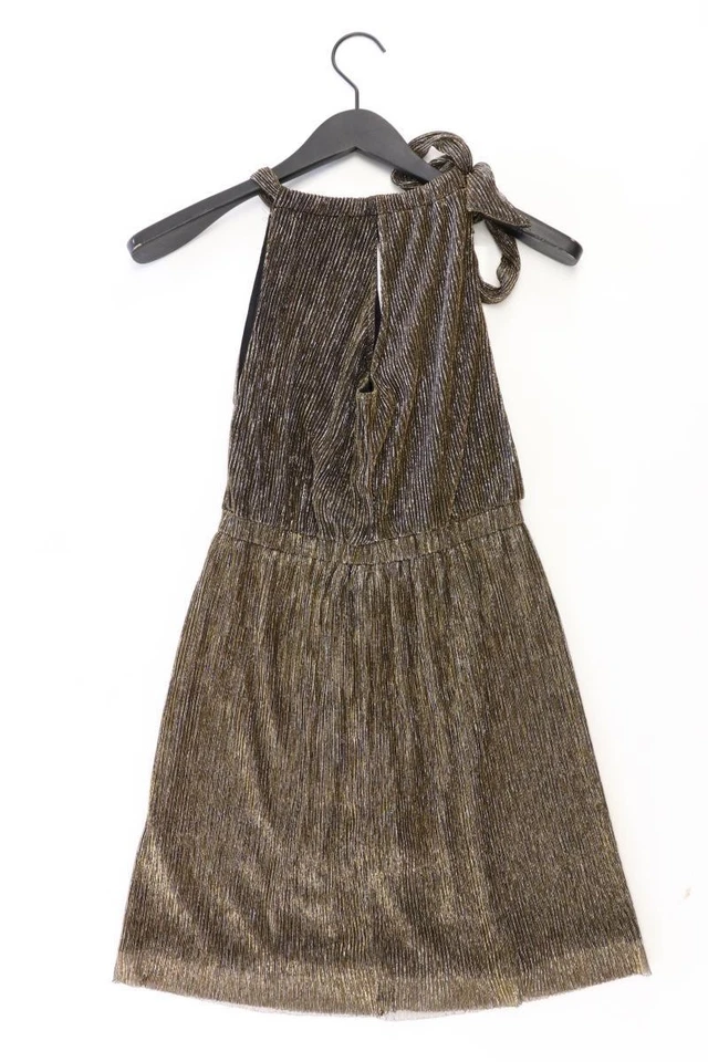 H&M Abendkleid Kleid für Damen Gr. 36, S Träger mit Glitzer gold aus Polyester - Bild 2 von 4