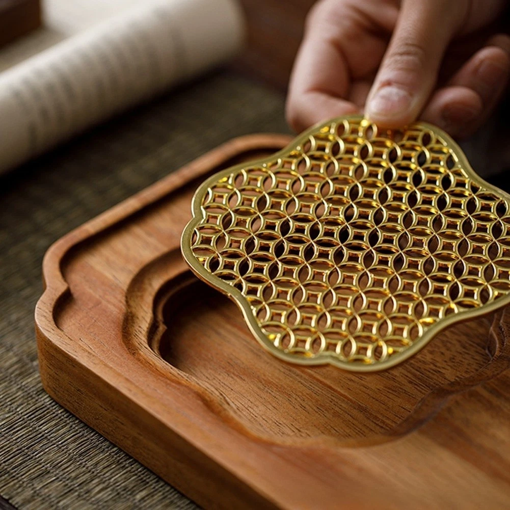Walnut Wood Tea Tray with Efficient Drainage and Simple Elegant Design