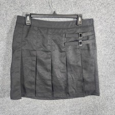 French Toast Girls Black Pleated School Uniform Skort Buckle Detail 14.5 Plus