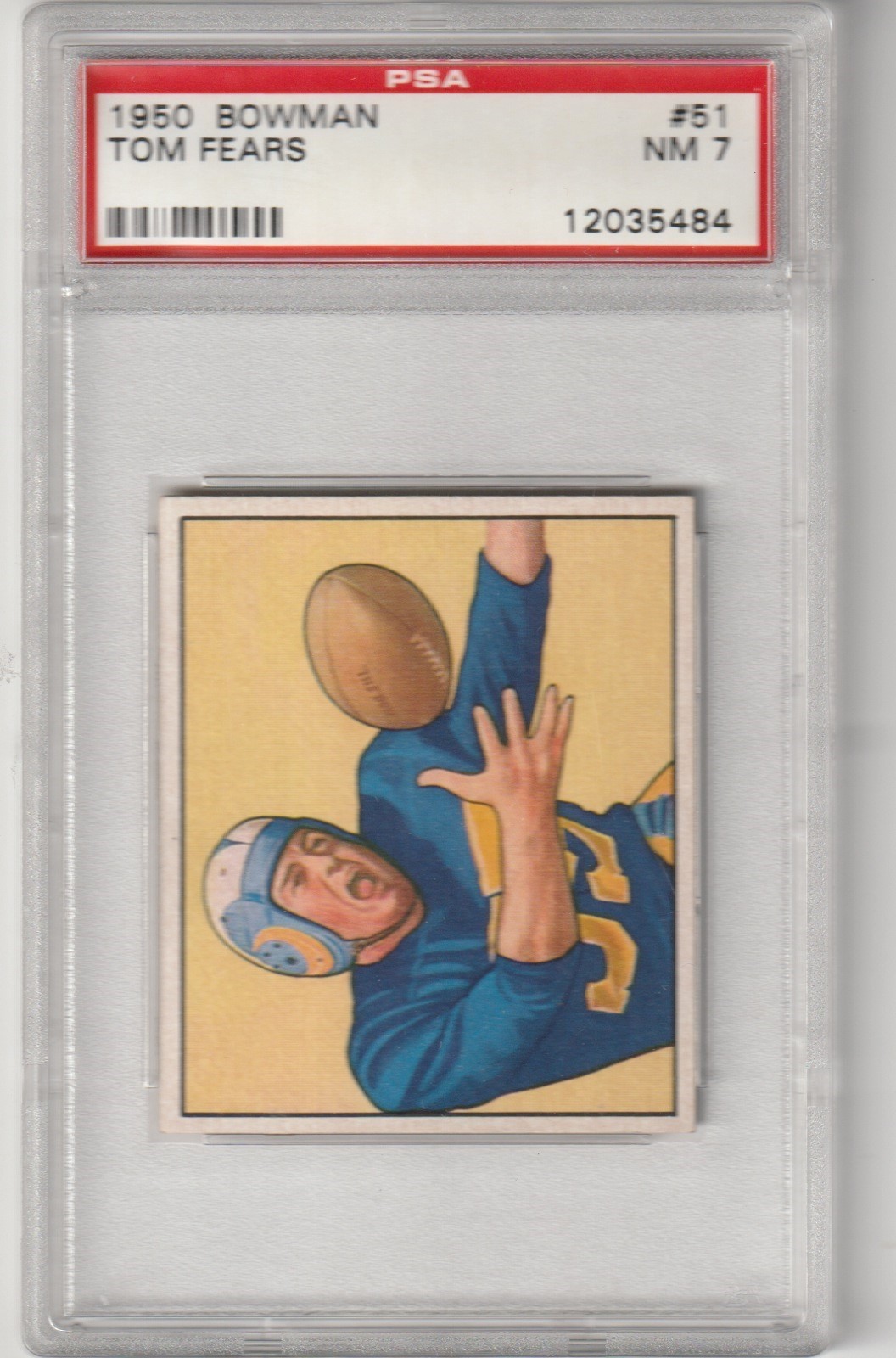 1950 Bowman Tom Fears #51, PSA NM 7