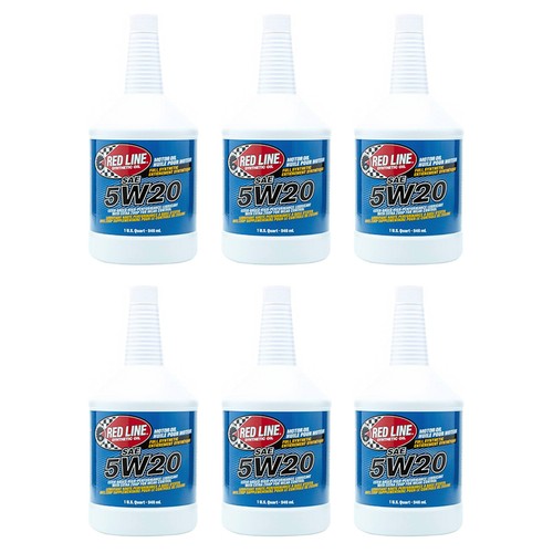 Red Line Oil Full Synthetic 5W20 1 Quart Engine Motor Oil Bottles Pack of 6 - Picture 1 of 5
