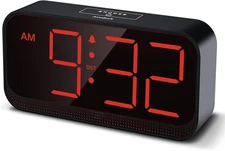 Battery Operated Digital Clock: Cordless Small Alarm Clock for Bedroom Travel -