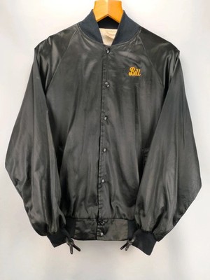 Vintage Satin Bomberjacke Auburn Sportswear ''Final Touch'' XL Made in USA