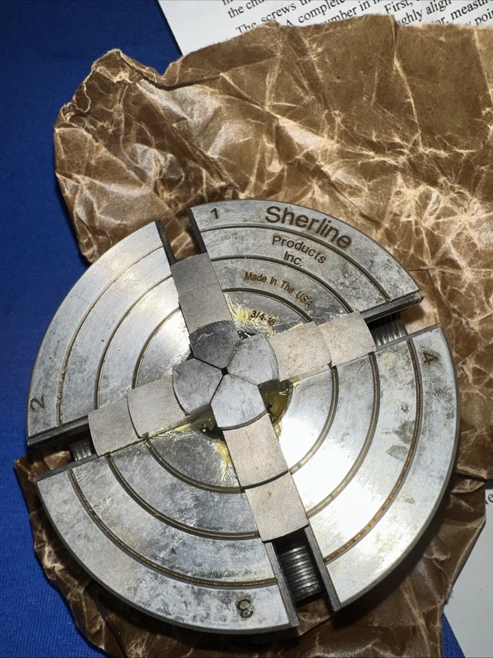 Portabrocas Sherline 1030 - 3,1 pulgadas 4 mordazas nuevo stock antiguo Foto 2 de 4