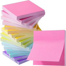 Sticky Notes, 3'X3', 16 Pads, 1300 Sheets, Prism'S Reverie, Colorful, Bulk