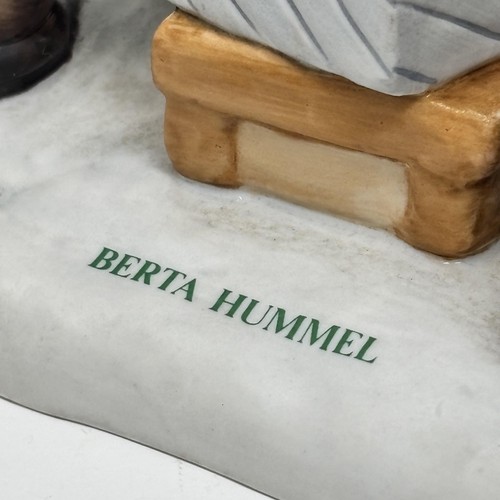 Vintage Goebel Berta Hummel Sledding Time BH 60 Figurine 1998 Winter Kids Dog - Picture 6 of 13