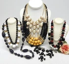 VINTAGE TO NOW FASHION/COSTUME JEWELRY NECKLACE LOT, ASSORTED TYPES & MATERIALS