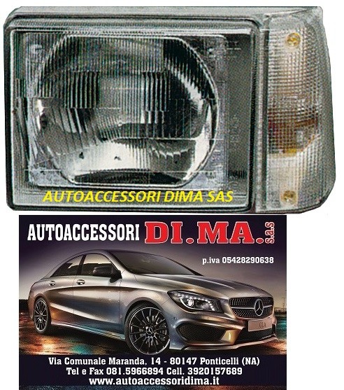 FARO FANALE PROIETTORE SX FIAT PANDA DAL 1986 AL 2003 FANALINO BIANCO NUOVO