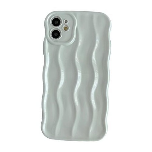BSAPP 3D Colorful Water Ripple Wave Texture Custodia morbida in silicone per iPhone 14 11 12 13 Pro Max XS X XR 6 7 8 Plus SE Cover quadrata, nera, per iPhone 12
